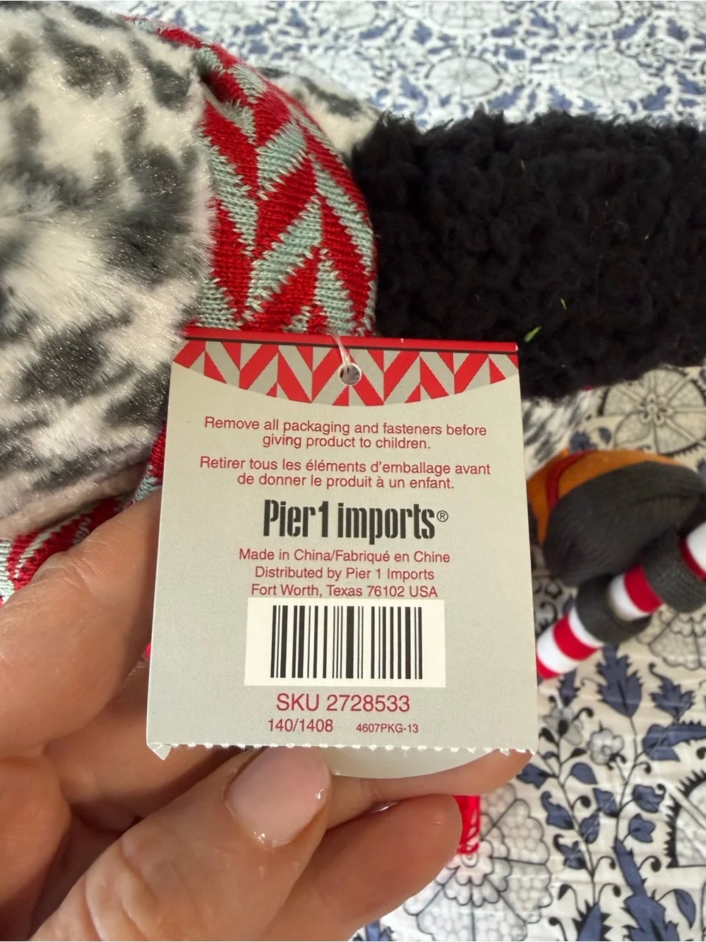 Vintage NWT Pier 1 Imports Christmas Plush Penguin Totter